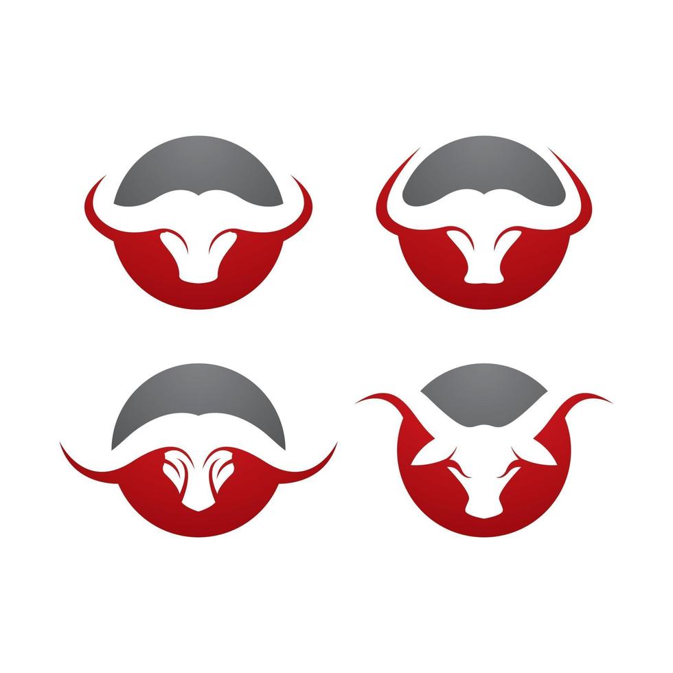 Bull head logo images vector