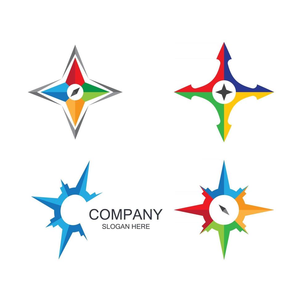 Compass logo images vector