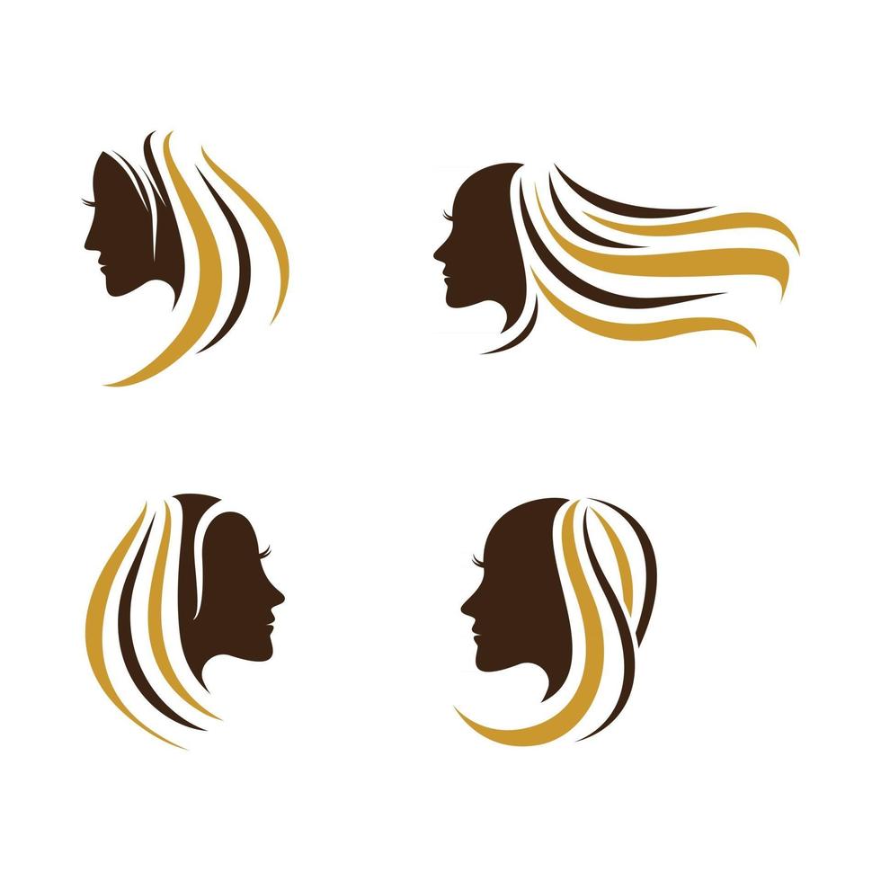Beauty hair and salon logo vector