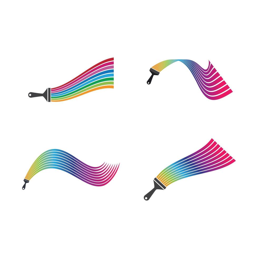 Paintbrush logo images illustration vector