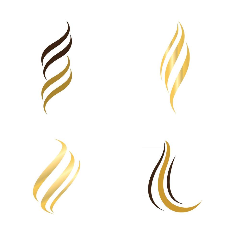 icono de vector de logotipo y símbolo de cabello