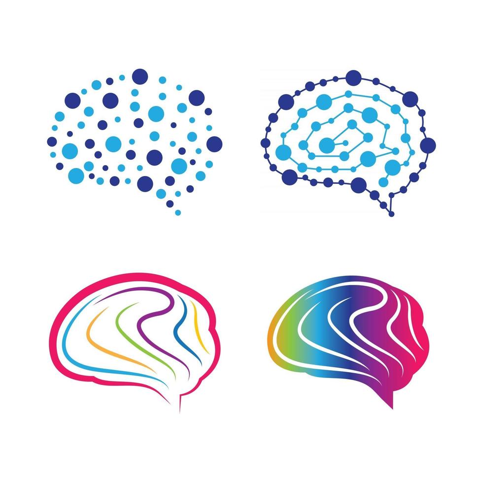 imagenes del logo del cerebro vector