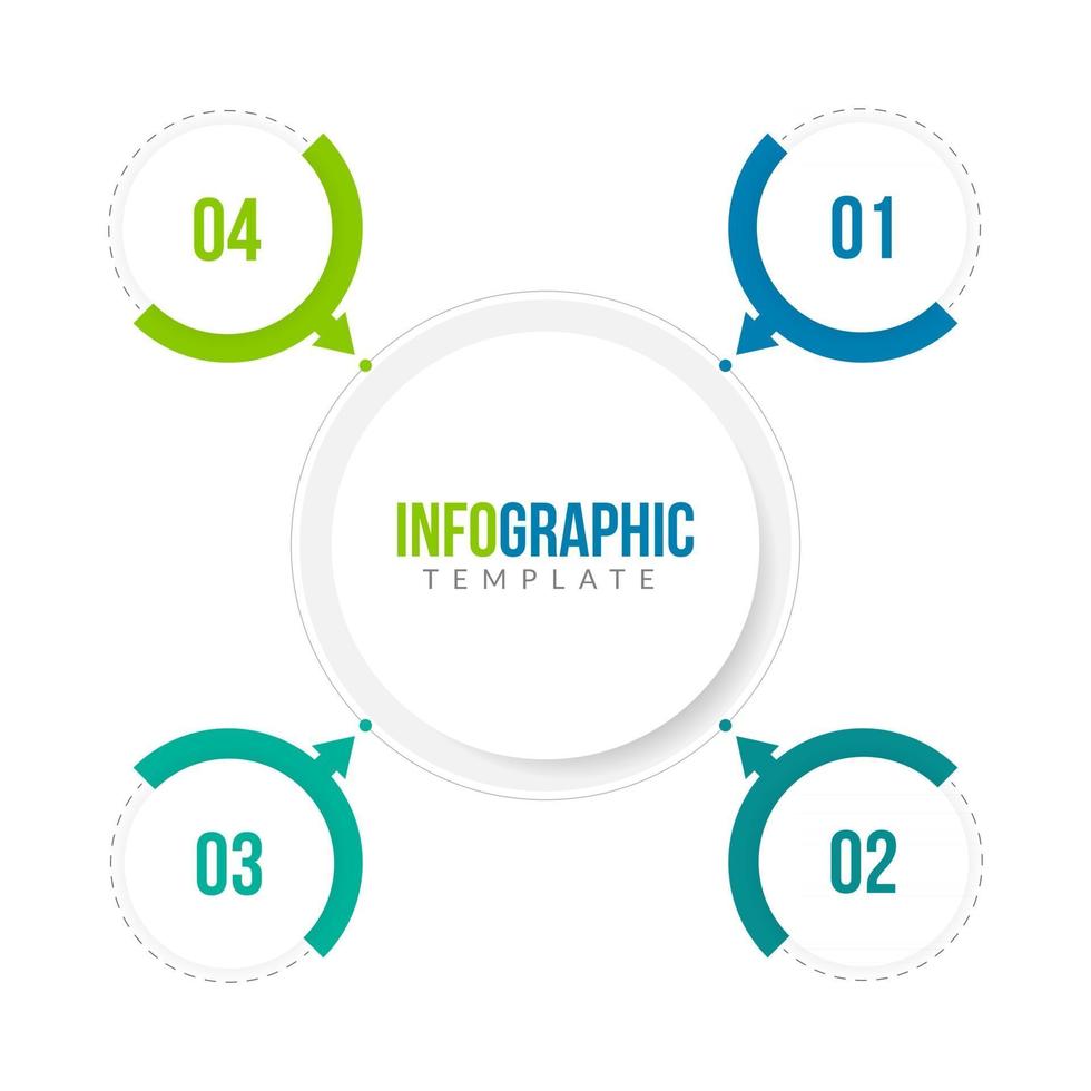 Six Options Infographic Template for Presentation vector