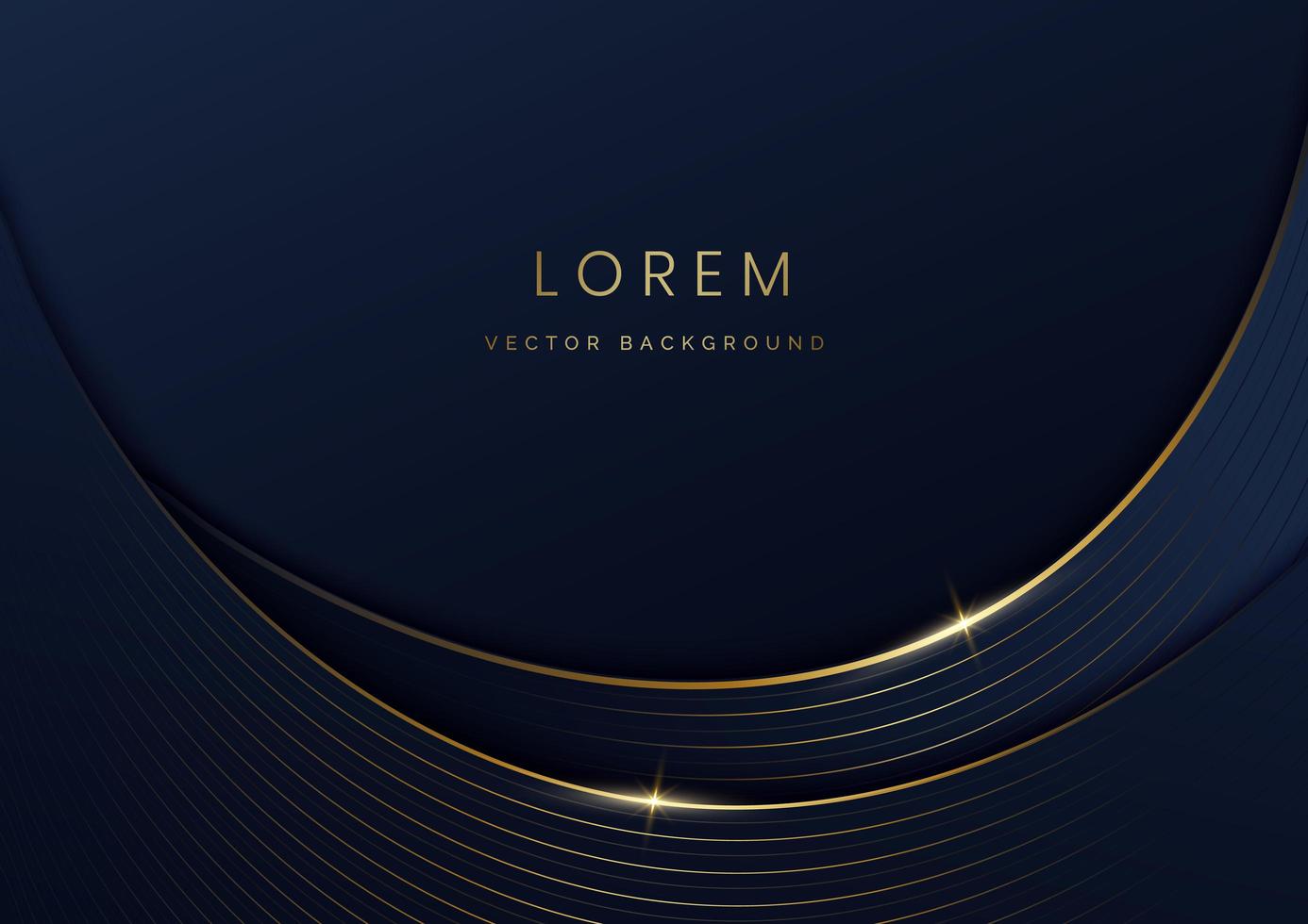 Abstract curve dark blue layer luxury background. vector