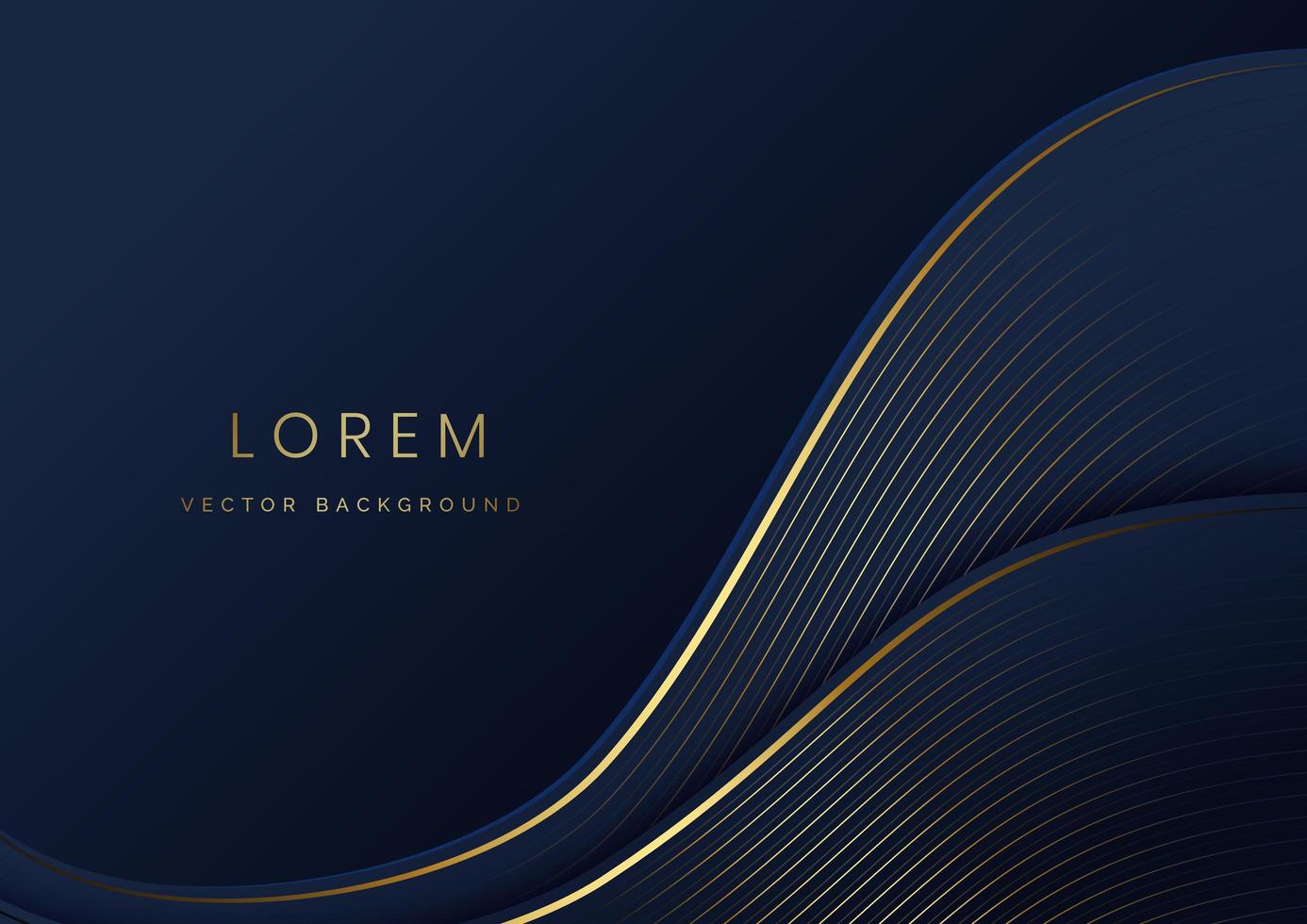 Abstract curve dark blue layer luxury background. vector