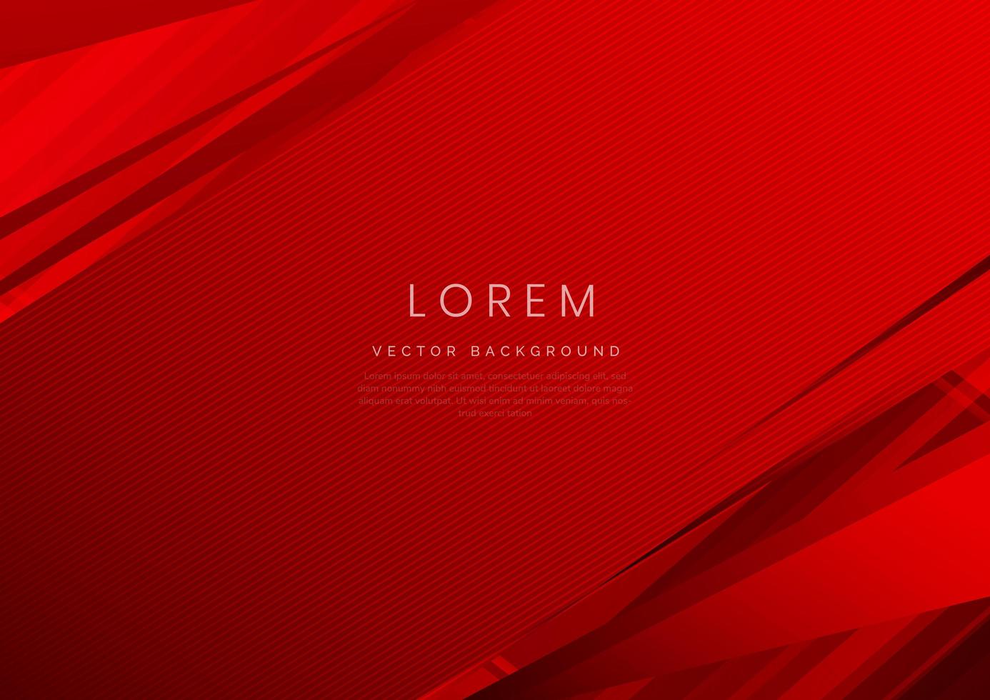 Abstract red geometric diagonal overlay layer background. vector