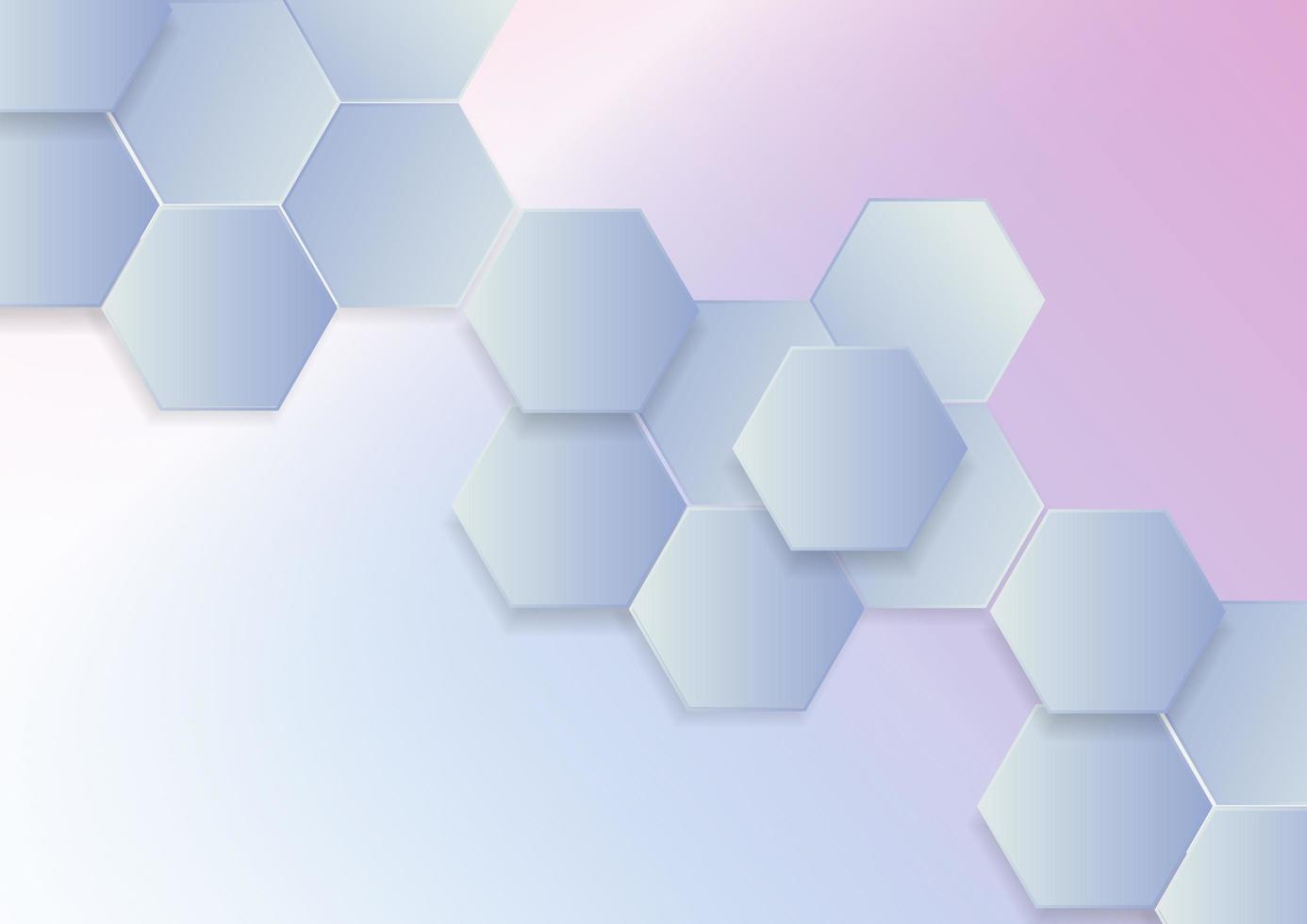 Abstract modern hexagon design overlapping background. vector