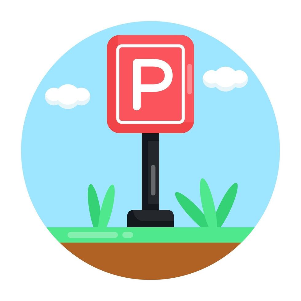 Parking sign board vector