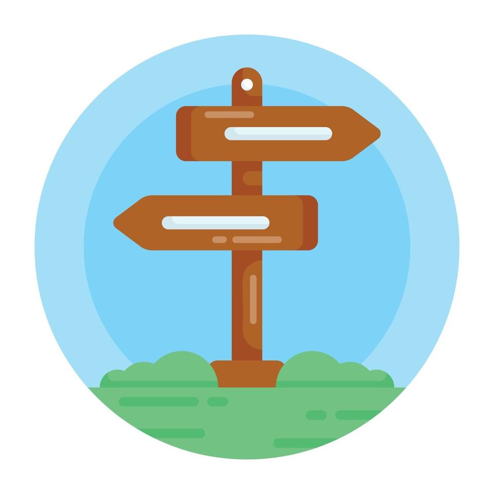 Guidepost and Direction Teller vector