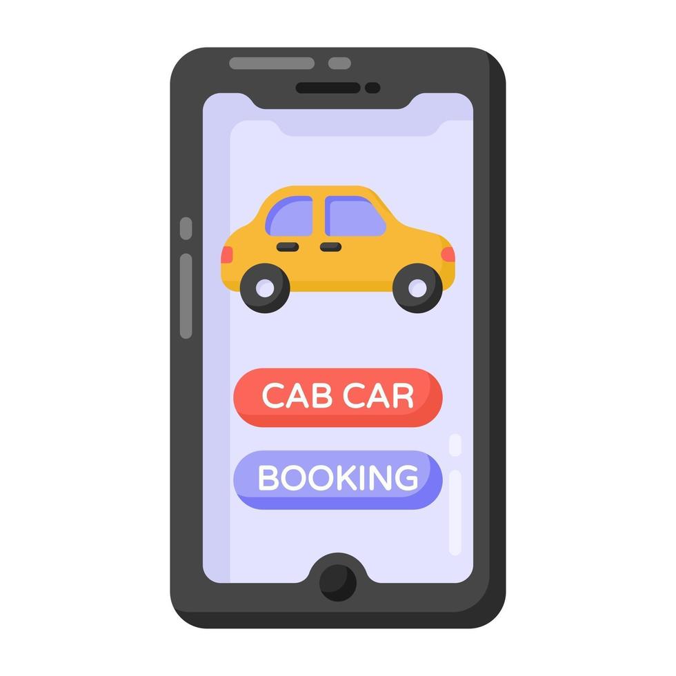 Cab App Booking vector