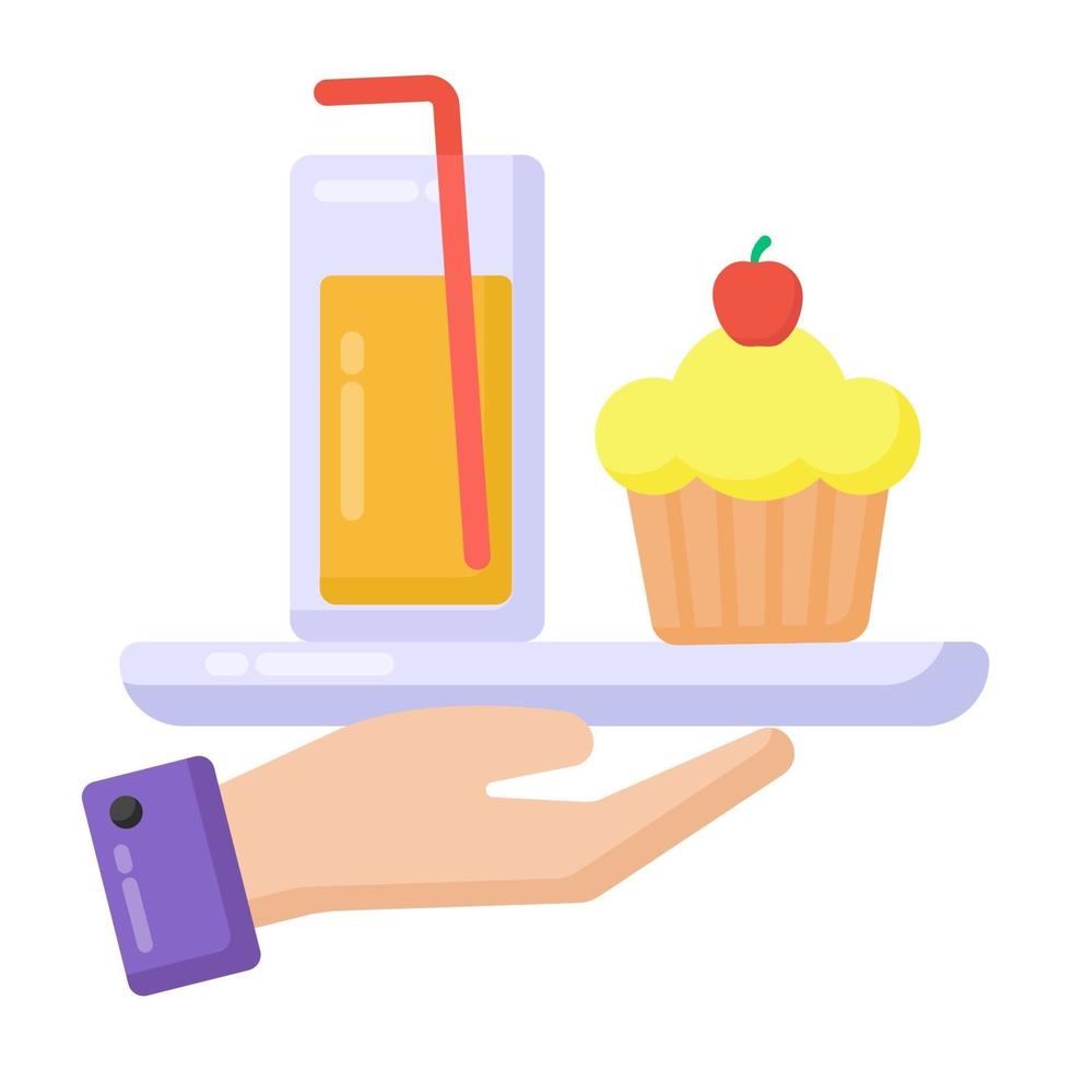 Waiter Service and Food vector