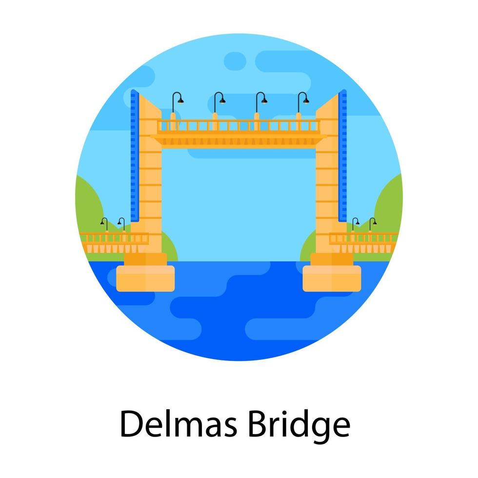 Delmas Bridge flyover vector