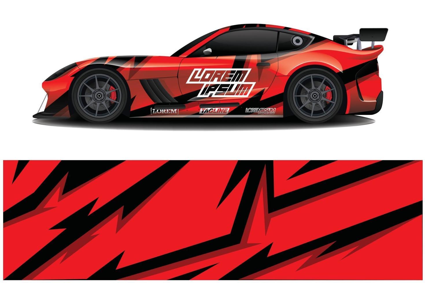 Sports Car Wrapping Decal Design vector