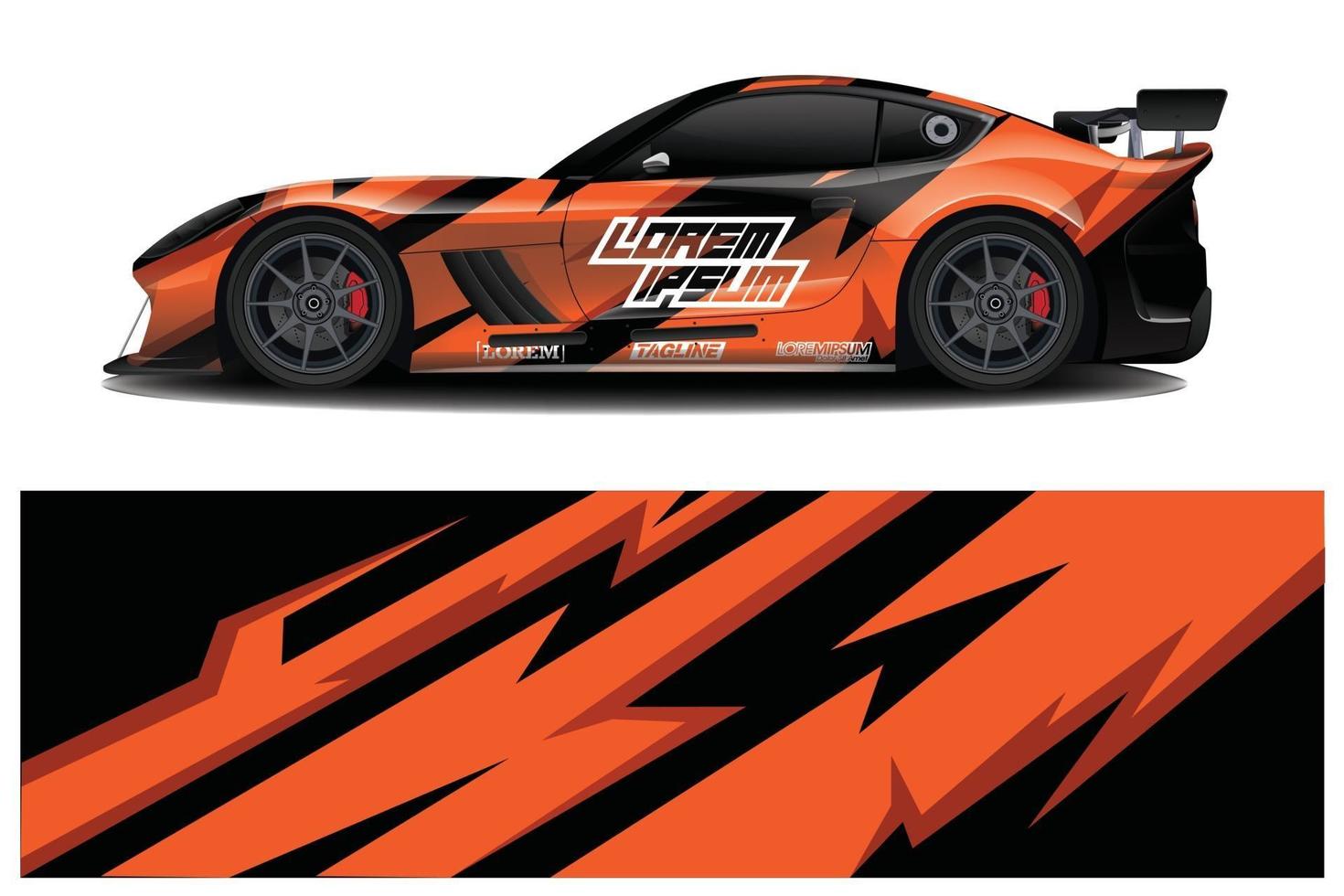 Sports Car Wrapping Decal Design vector