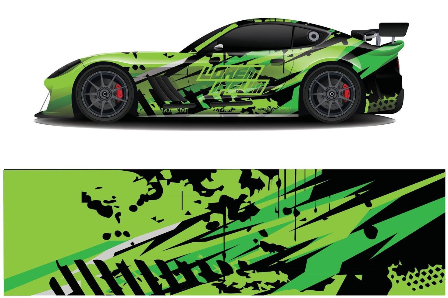 Sports Car Wrapping Decal Design vector