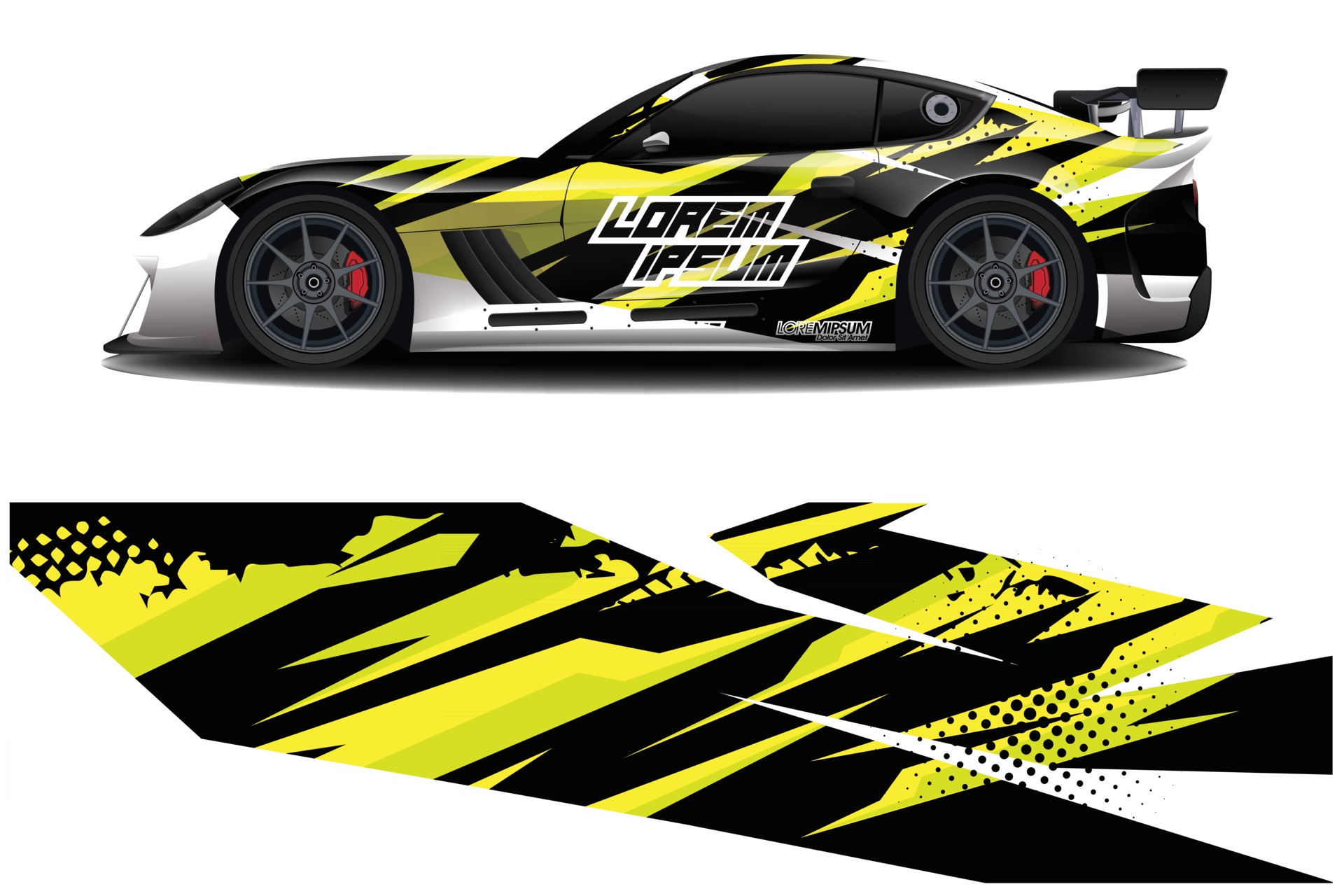 Car decal sticker wrap design vector 3011319 Vector Art at Vecteezy