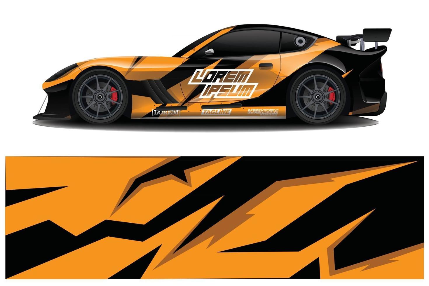 Car wrap graphic racing abstract background for wrap and vinyl sticker vector