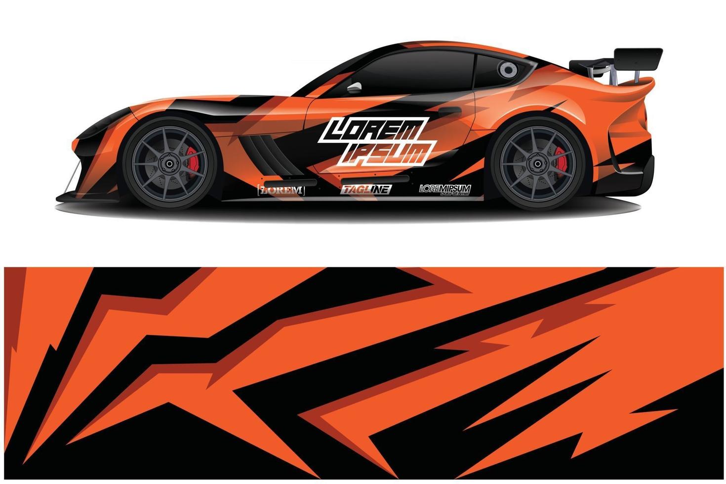 Car wrap graphic racing abstract background for wrap and vinyl sticker vector