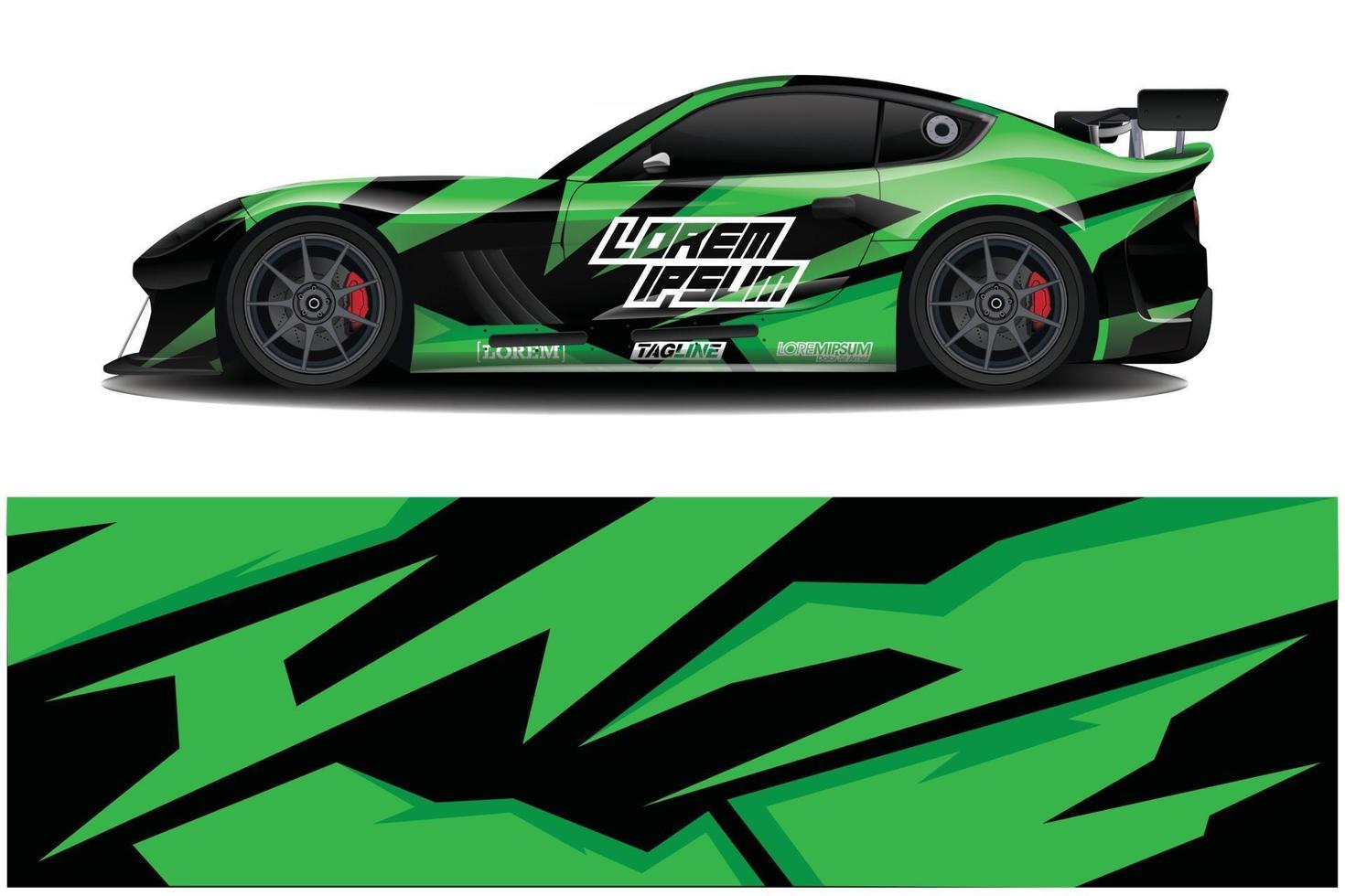 Car wrap graphic racing abstract background for wrap and vinyl sticker vector