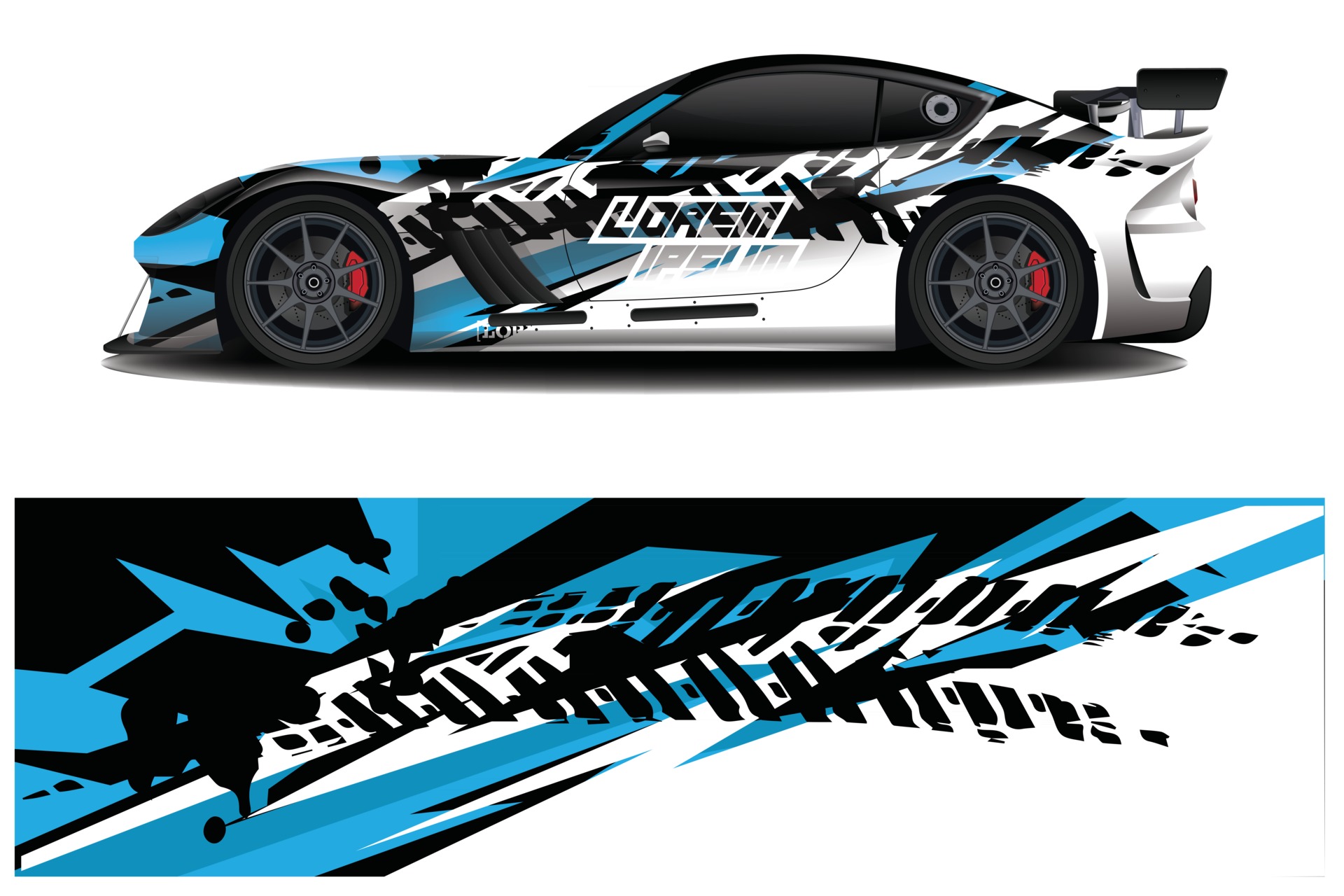 Car decal sticker wrap design vector 3011343 Vector Art at Vecteezy