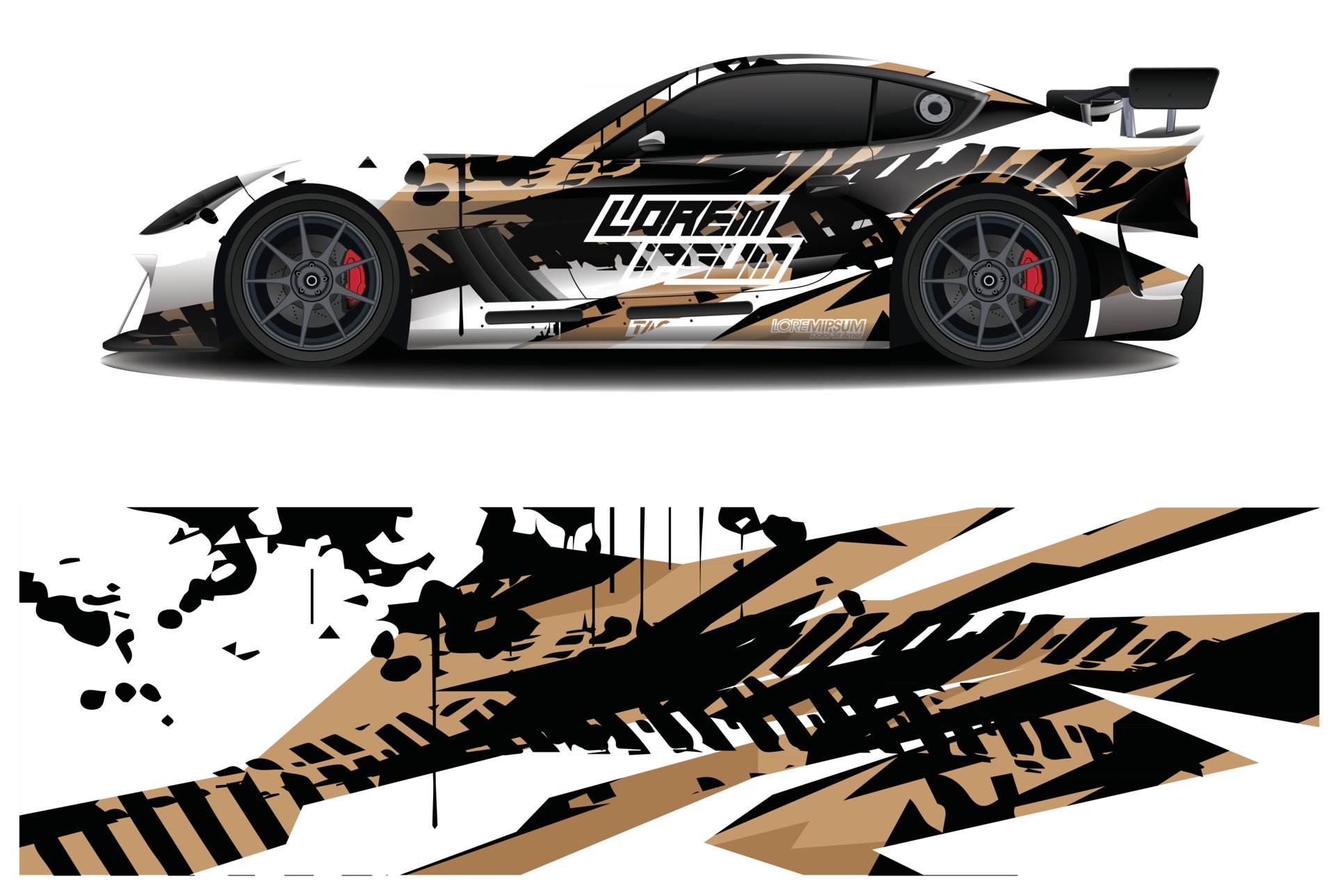 Car decal sticker wrap design vector 3011347 Vector Art at Vecteezy