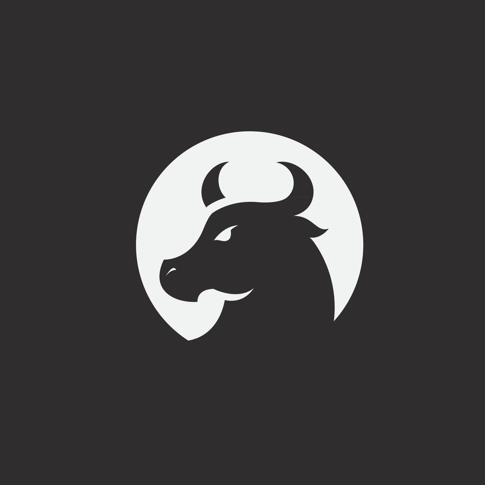 Bull head logo icon vector template design