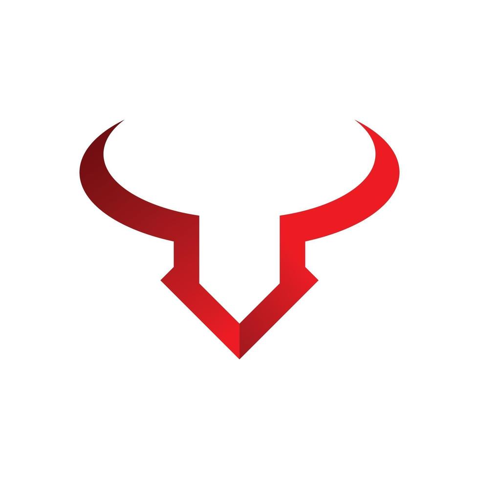 Diseño de plantilla de vector de icono de logotipo de cabeza de toro