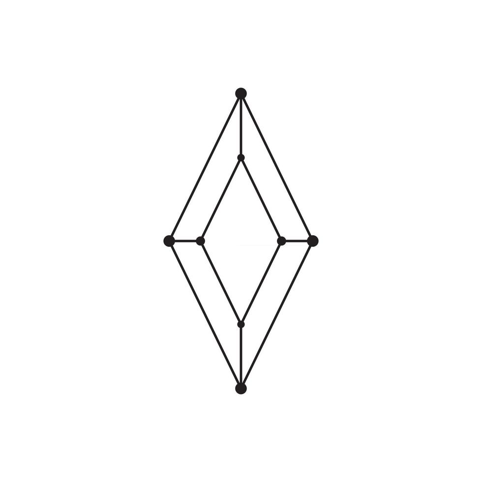 Diamond line icon diamond polygonal design vector template