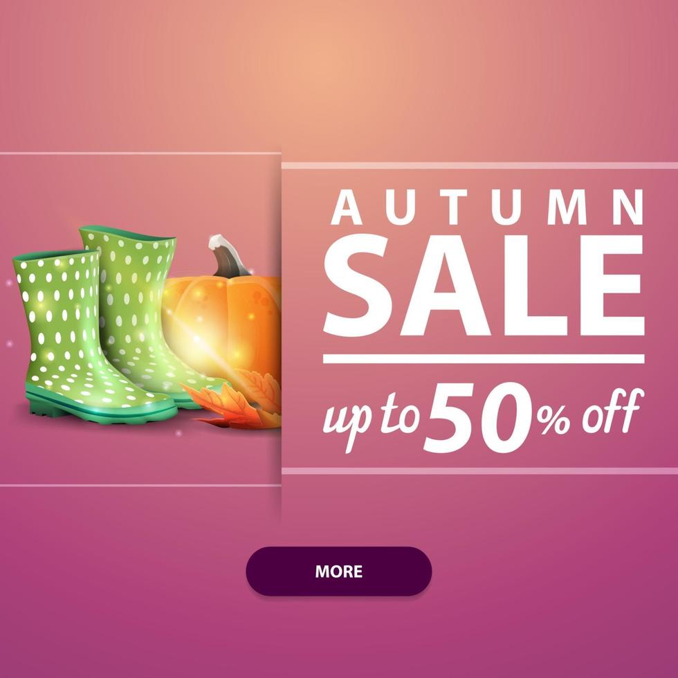 Autumn sale, banner for your website, advertising and promotions vector