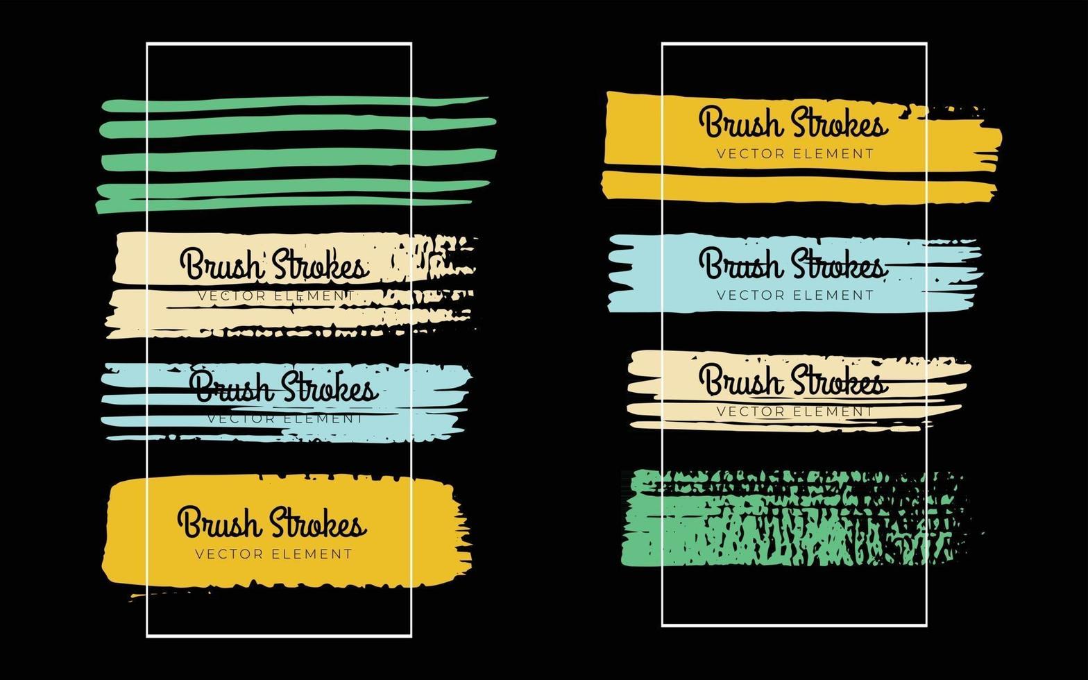 Brush vector strokes set. Vector paintbrushes set