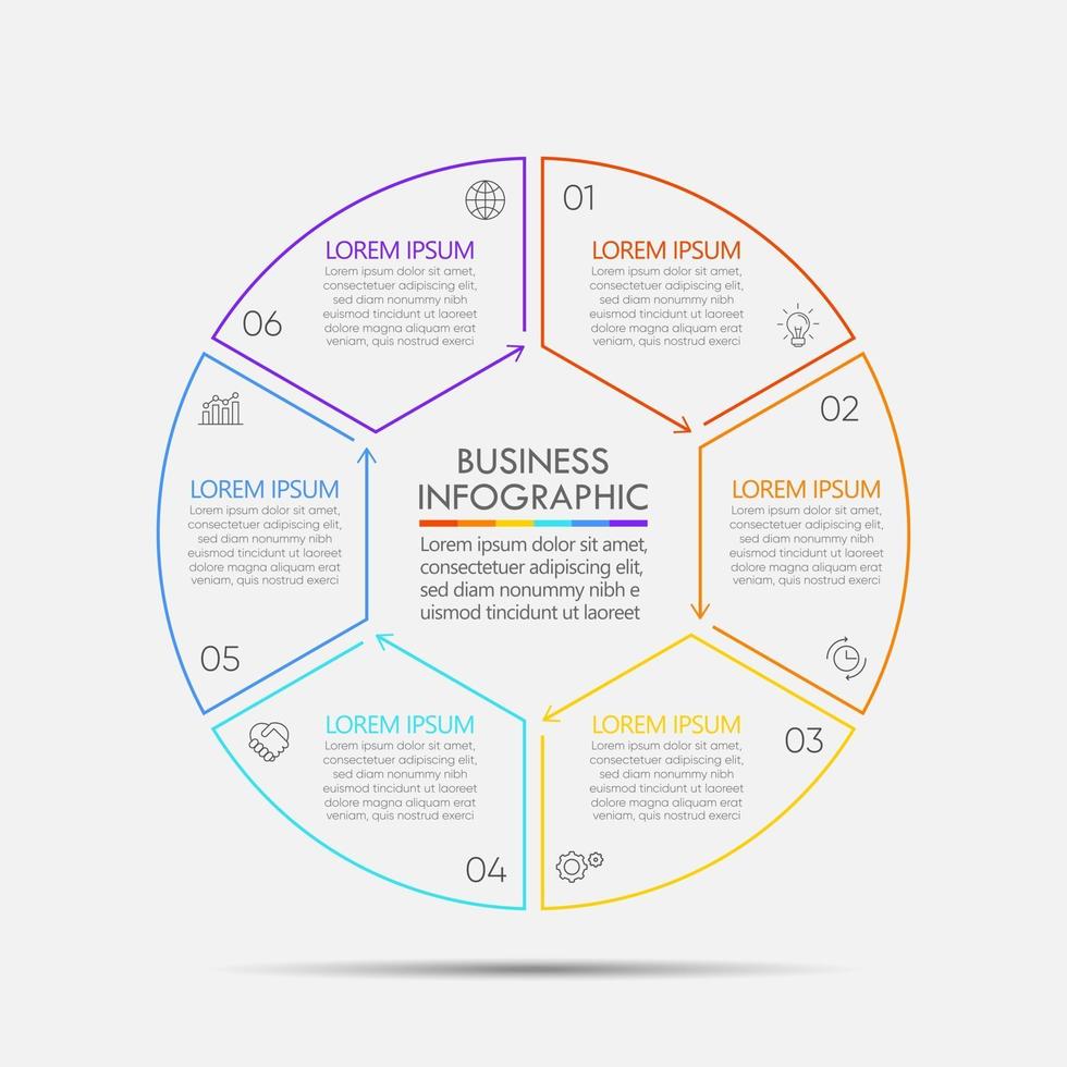 Business circle infographic background template vector