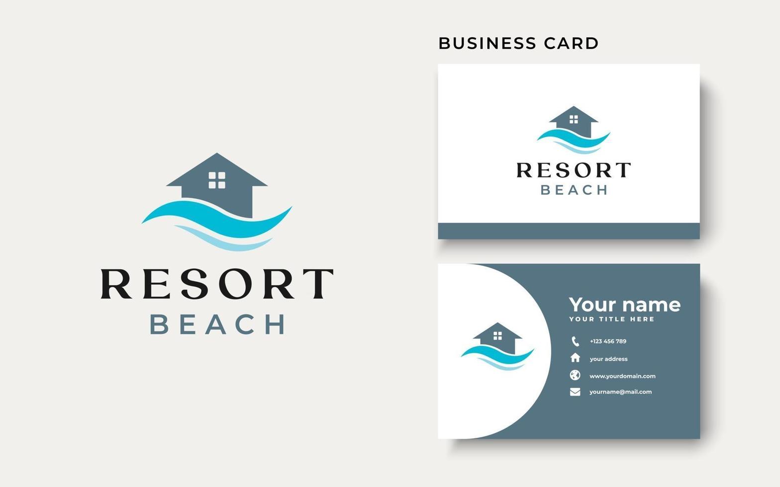 Palm Resort Logo Template vector