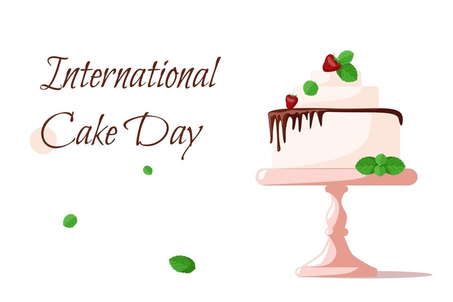 Banner congratulations on the International Cake Day vector