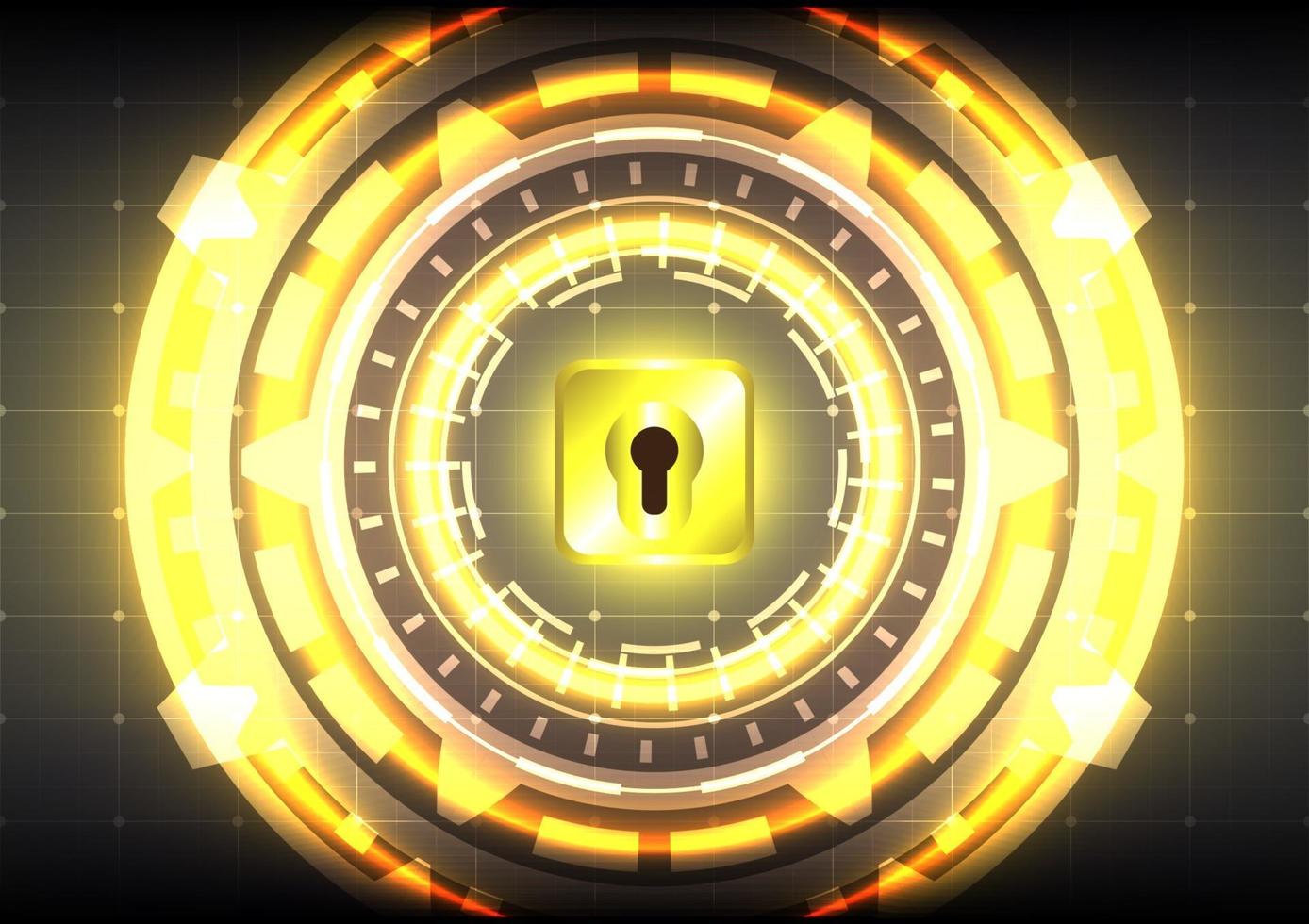 Futuristic technology gear HUD circle. Protect and security of safe vector