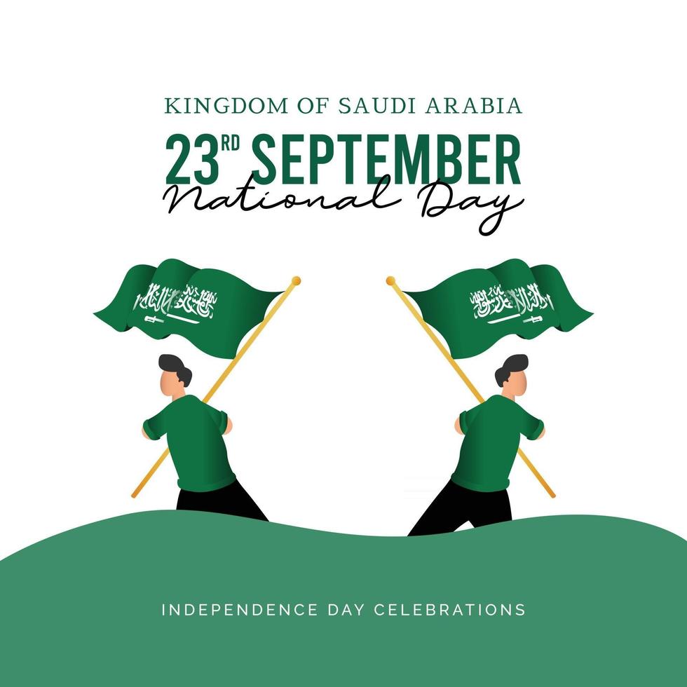 saudi arabia banner template. national day celebrations. vector