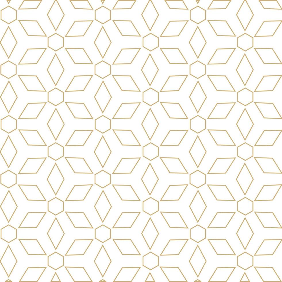 Diamond shape golden pattern vector background Free Vector