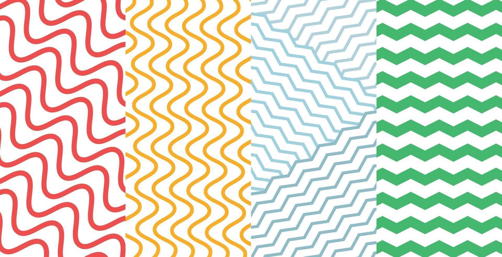 Collection of geometric minimal lines pattern set Free Vector