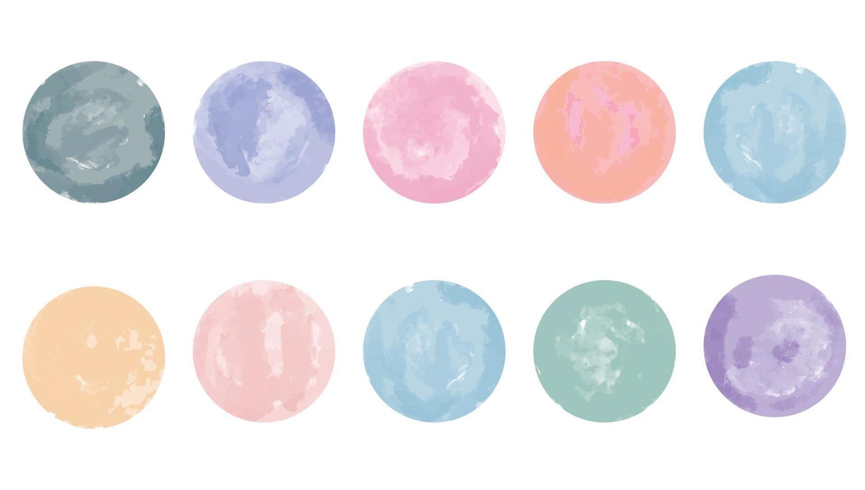 Colorful vector watercolor brush strokes. Rainbow colors watercolor