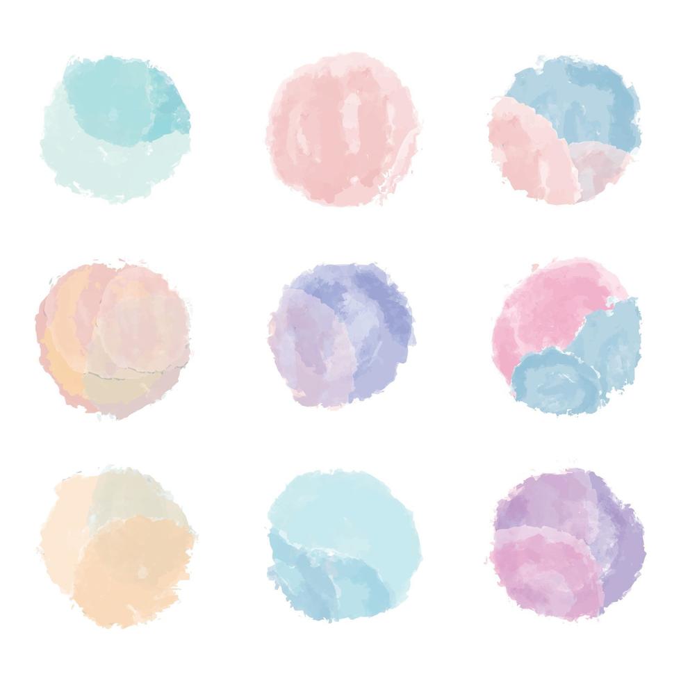 Colorful vector watercolor brush strokes. Rainbow colors watercolor