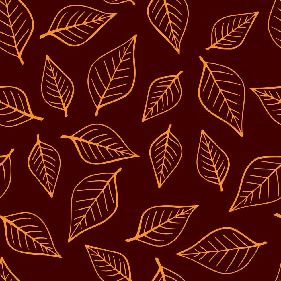 Seamless pattern with autumn leaves. vector