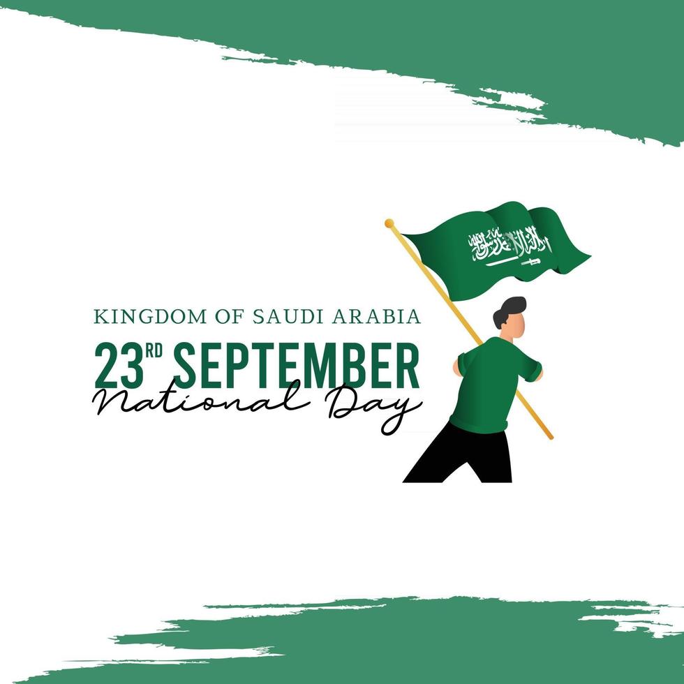 Plantilla de banner de Arabia Saudita. celebraciones del día nacional. vector