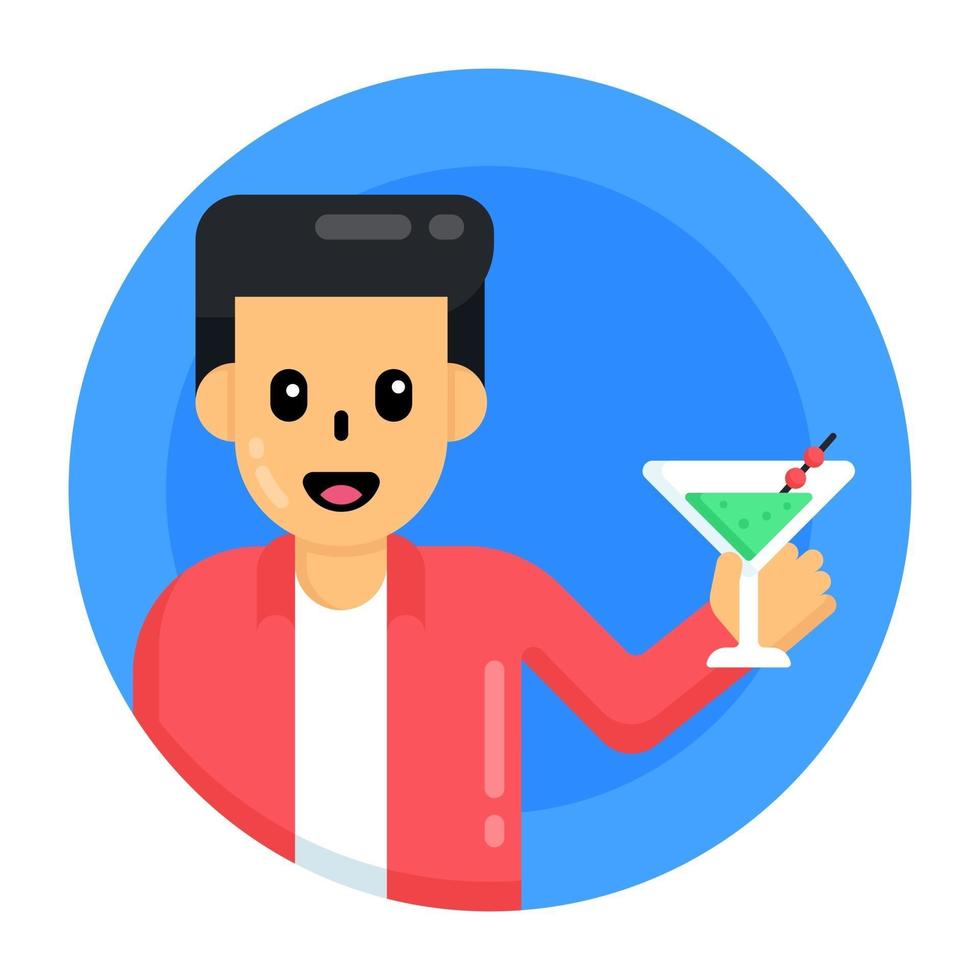 Cocktail and Drinking Wine vector