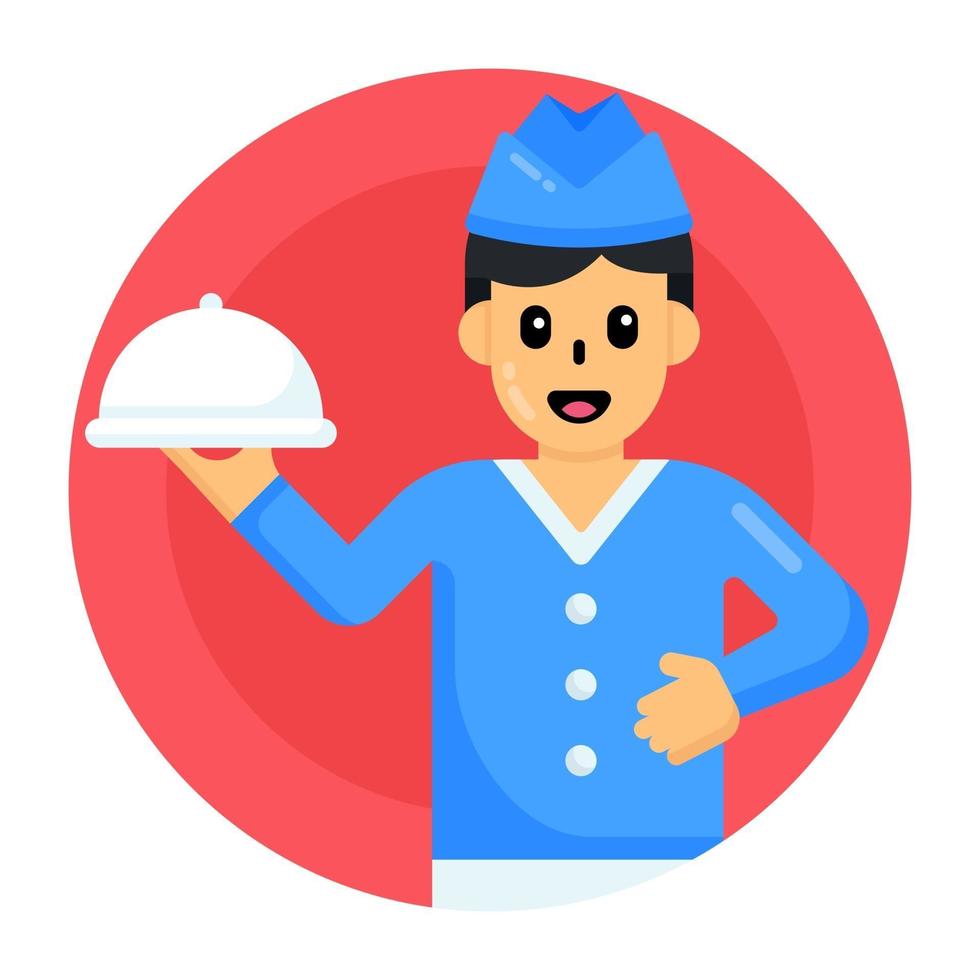 Waiter and Restaurant vector