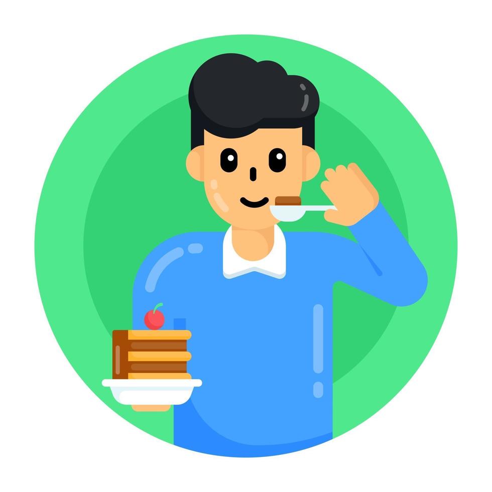 Eating Cake and pastry vector
