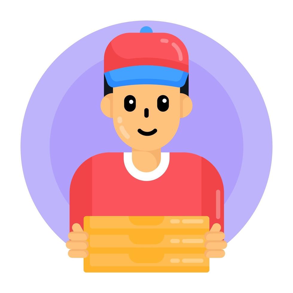 Pizza  Delivery Boy vector