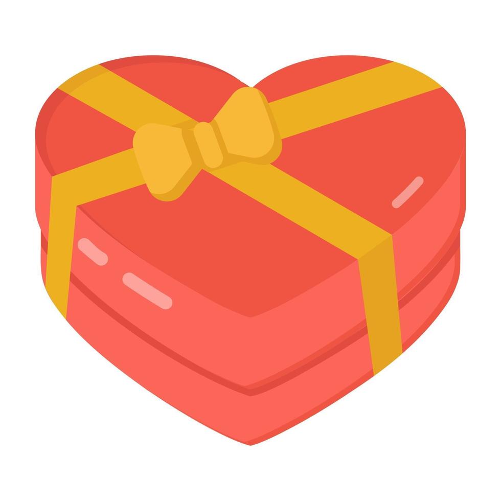 chocolate de regalo de corazón vector