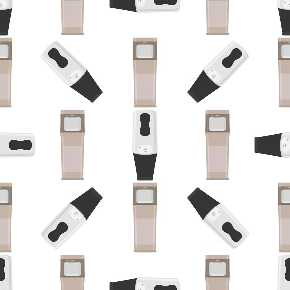 Seamless of many identical sanitizer in soap dispenser vector