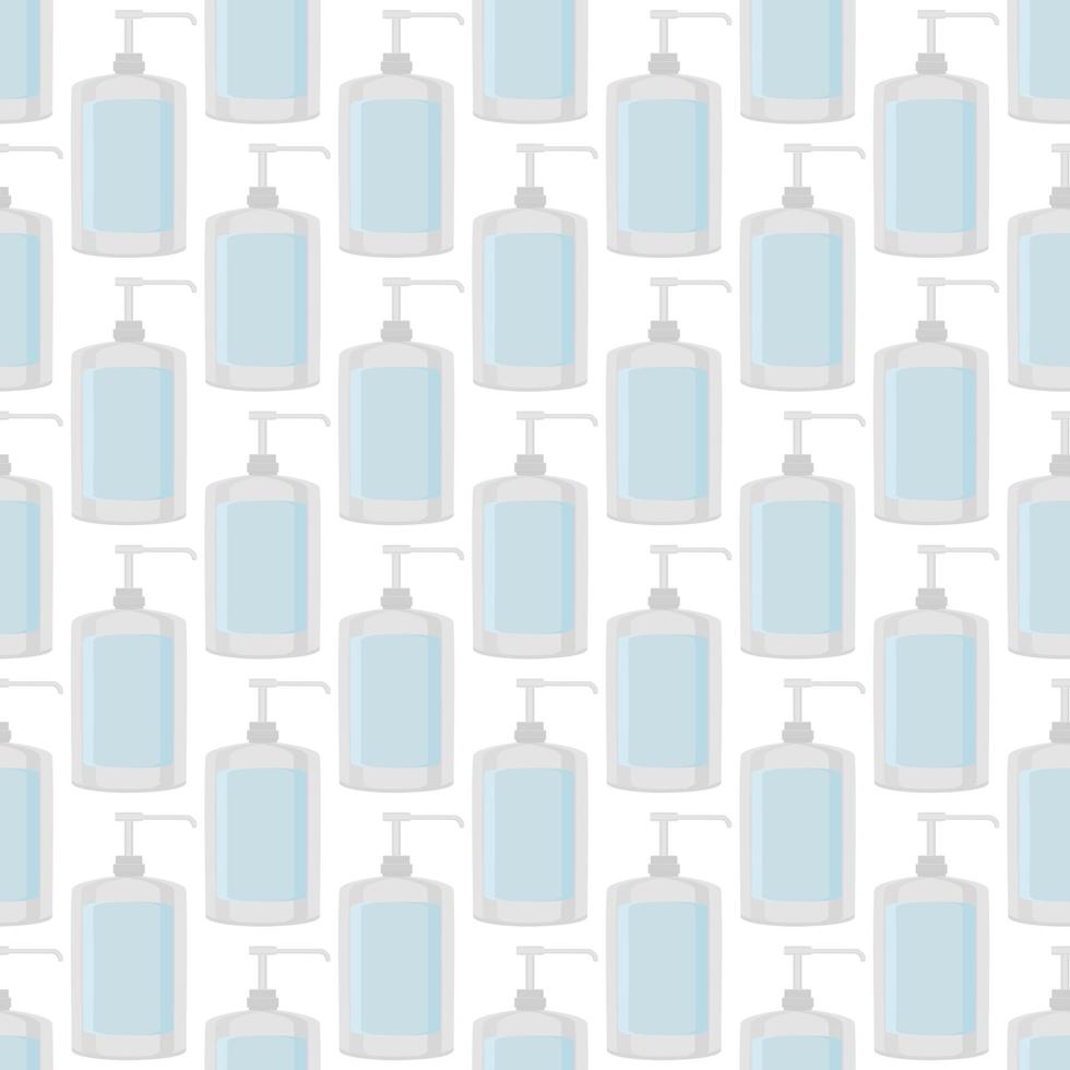 Seamless of many identical sanitizer in soap dispenser vector