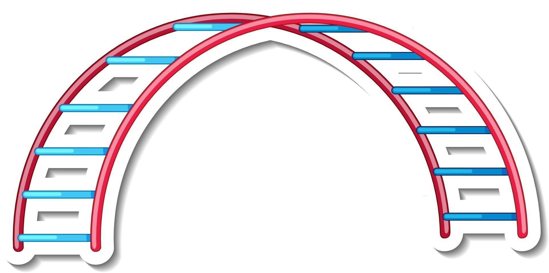 Plantilla de adhesivo con barras de mono para patio de recreo aislado vector