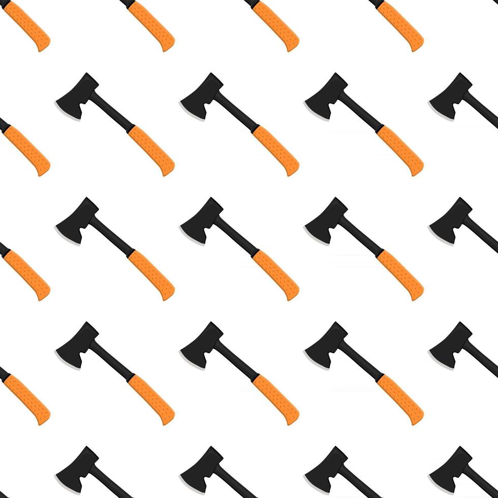 Illustration on theme pattern steel axes with wooden handle vector